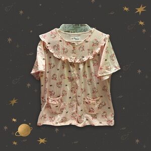 Hello kitty Women’s Fair Lady Button Down Shirt - Japan Style size L